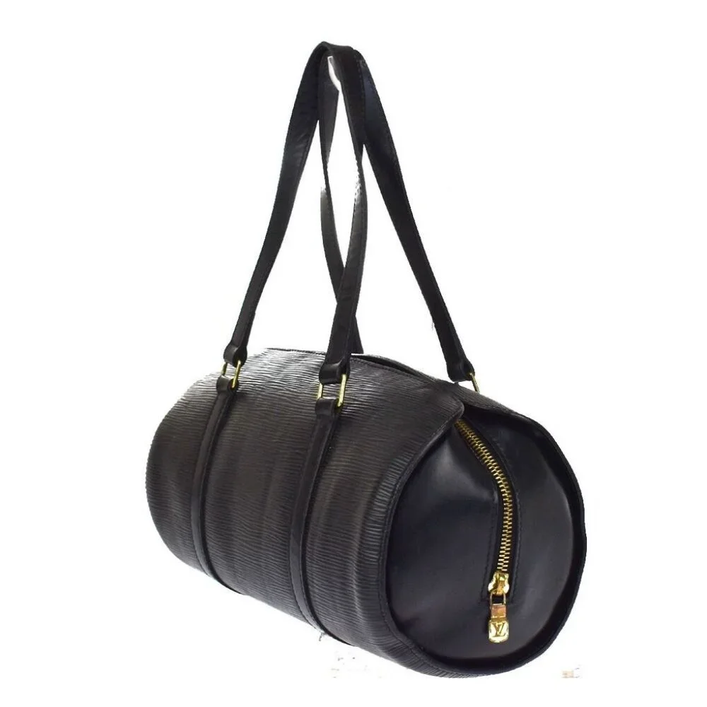 Vintage LOUIS VUITTON Soufflot Hand Bag Epi Leather Black Gold France - Picture 4 of 10